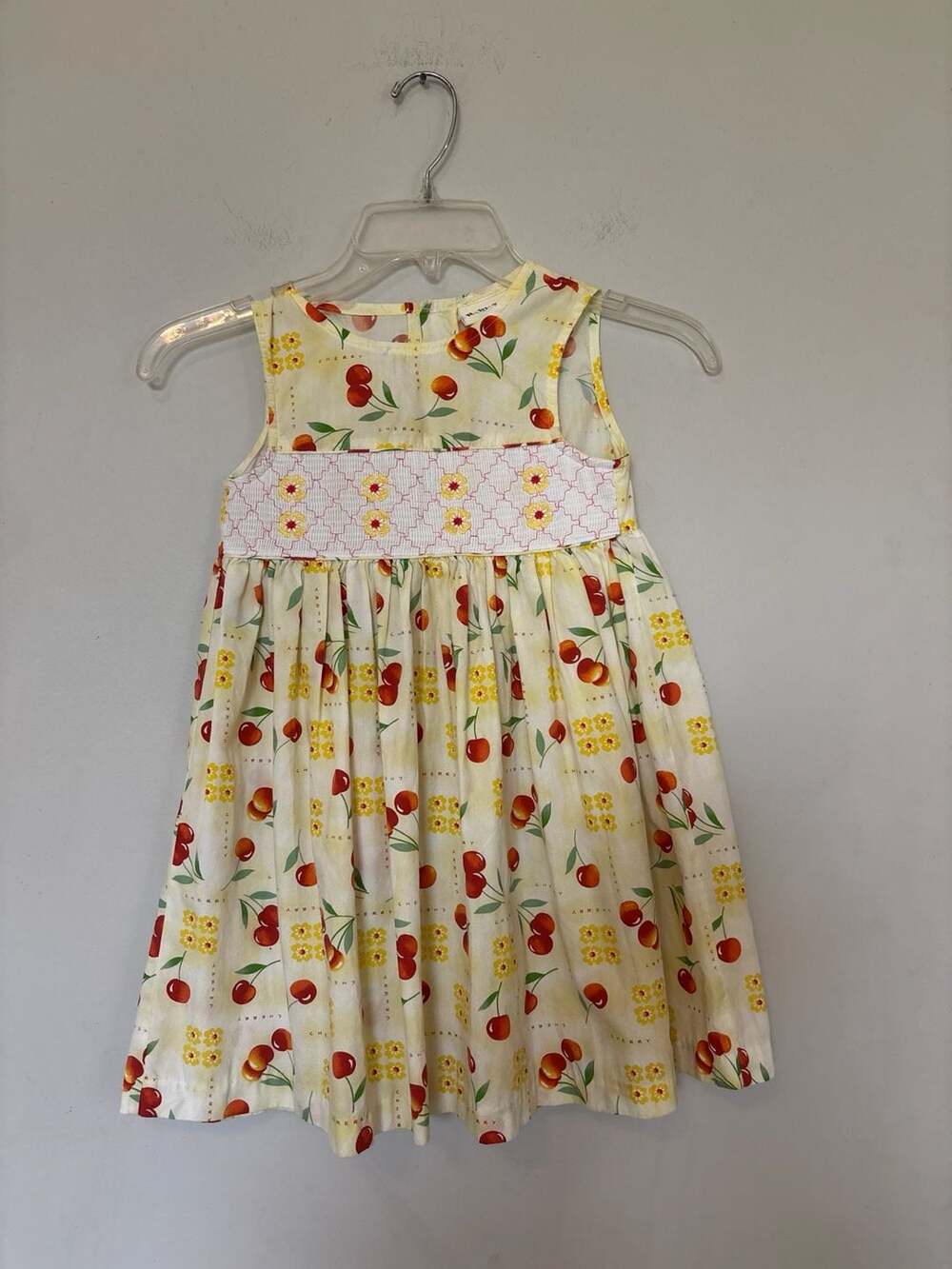 Baby Togs Vintage Girls Cherry Print Smocked Dress Size 6